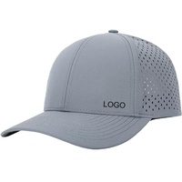 Gorra de Golf de Seis Paneles con Visera Curva, Orificios Cortados con Láser, Resistente al Agua, con Cierre a Presión