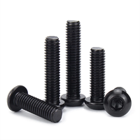 Vis à tête cylindrique hexagonale M3 en acier inoxydable, zinguées noires, conformes ISO 7380, pour vente en gros