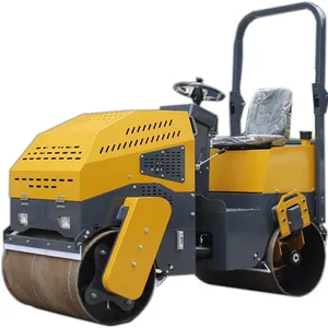 Mini đường lăn Máy đầm rung động cơ diesel 1 tấn nhựa đường đường lăn