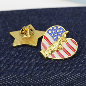 Broche drapeau bâtiment créatif la Statue de la Liberté <span class=keywords><strong>Paris</strong></span> Tour Eiffel épinglette Badge Souvenirs touristiques - Product Image 2