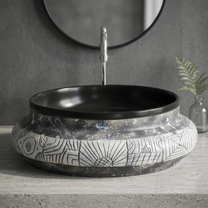 Lavabo Rectangular de Cerámica Azul Claro con Diseño Moderno para Uso Doméstico y Hospitalario, Fácil de Limpiar, Artículos Sanitarios para Baño - Product Image 1
