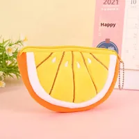 Groothandel Schattige Watermeloen Fruit Creditcard Portemonnee Creatieve Pluche Muntportemonnee Kinderen Mini Oordopjes Portemonnee Kleine Sleutelhanger Lippenstift Portemonnee