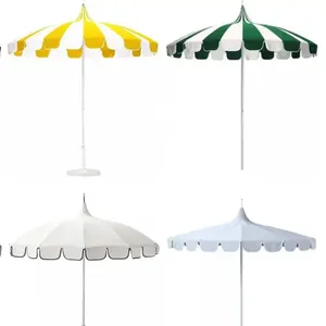 Outdoor Large Patio Fringe Sun Shade Parasols Vintage Pagoda Style Beach Umbrella Australia Garden Umbrellas With Tassels