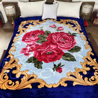 Haute qualité dubaï vison Raschel couverture en gros Double lit couvre hiver solide et motif de dessin animé King Size 4kg 8kg