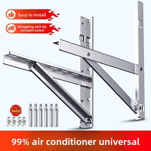 Support pour unité extérieure de <span class=keywords><strong>climatiseur</strong></span> électrique - Acier inoxydable sans peinture, finition brillante, cadre épaissi à trois pieds, durable pour la maison - Product Image 2
