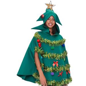 Vestido de hada con forma de árbol para mujer, con capa con capucha, diseño 3D, disfraz de Navidad - Product Image 1