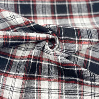 Tissu de flanelle à carreaux 100% coton teint en sergé pour chemises pour hommes, bas prix d'usine