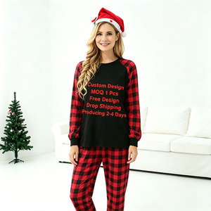 Custom Christmas Family Matching <b>Sets</b> <b>Pajamas</b> Print Digital Personalized Wholesale Nightwear Pj <b>Sets</b> Long Sleeve Print on Demand - Product Image 3