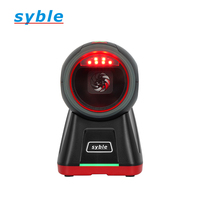 Syble-Escáner de código de barras omnidireccional con cable 2D, código QR con cable, lector de barras de escritorio para venta al por menor
