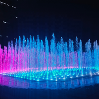 Fuente Solar Decorativa para Exteriores Optimum Show Dancing, Fuente de Agua Musical para Terraza con Luces LED de 7 Colores