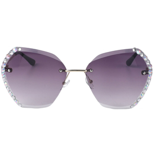 Lunettes <span class=keywords><strong>de</strong></span> <span class=keywords><strong>soleil</strong></span> polygonales sans cadre en métal pour femmes, <span class=keywords><strong>tendance</strong></span> européenne et américaine, en diamant, à bord coupé, nouvelle collection <span class=keywords><strong>2022</strong></span> - Product Image 6