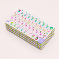 Jeu de Mahjong personnalisé avec impression UV, 160 tuiles en acrylique aux couleurs vives et uniques, cadeau d'anniversaire, vente en gros