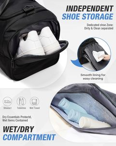 <span class=keywords><strong>Sac</strong></span> de sport et de voyage étanche grande capacité, idéal pour la gym et les week-ends, avec compartiment à chaussures – Offre Spéciale - Product Image 4