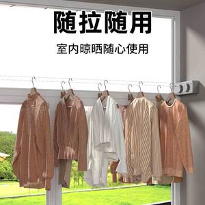 Invisible Retractable Clothesline Steel Wire Rope Wall Mounted Durable For Bathroom Balcony - Product Image 5