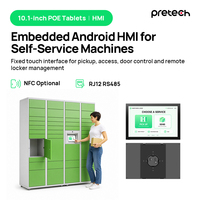Panneau de commande intégré Android 10 pouces pour armoires intelligentes, casiers de rangement, PoE, RS485 en option, écran tactile NFC