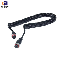 GX16 GX12 Câble à ressort TPU PUR Bobine Câble Connecteur Fil Rallonge Rétractable 3 4 5 6 Pin signal Câble