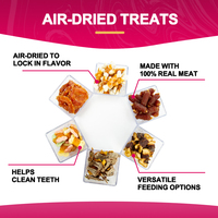 Snacks de Carne Pura Seca al Aire para Perros, Pato con Alto Contenido de Proteínas, Recompensa para el Ejercicio, Masticables para Fortalecer los Músculos