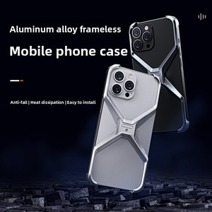 Thời Trang Mới Không Khung <span class=keywords><strong>X</strong></span> Phong Cách Hợp Kim Nhôm Kim Loại <span class=keywords><strong>Armor</strong></span> Điện Thoại Chống Sốc Trường Hợp Đối Với iPhone 14 15 16 Pro Max - Product Image 5