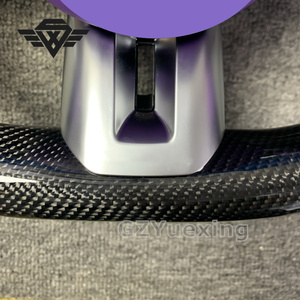 <span class=keywords><strong>Volant</strong></span> de voiture en cuir plat violet en fibre de carbone personnalisé, adapté à <span class=keywords><strong>Mercedes</strong></span> Benz W204 W205 W213 W211 W212 G63 CLA AMG - Product Image 5