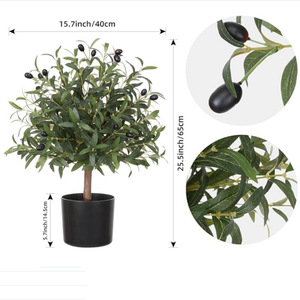 Simulation Branches <span class=keywords><strong>D</strong></span>'<span class=keywords><strong>olivier</strong></span> En Pot Arbre Artificiel En Plein Air Buis Plantes Faux Arbustes En Forme De Porche Jardin - Product Image 2