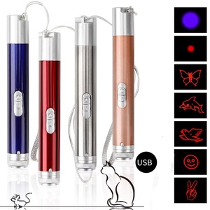 ลดกระหน่ำของเล่นแมวสแตนเลสแบบพกพาได้ไฟเลเซอร์สีแดงเปลี่ยนจุดแบบอินเทอร์แอคทีฟ USB ชาร์จไฟได้ของเล่นสัตว์เลี้ยง - Product Image 2