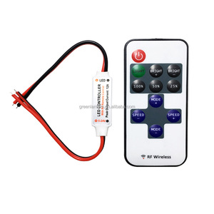 Controle remoto <span class=keywords><strong>mini</strong></span> led rf 11 teclas, de fio vermelho/preto, para tiras led DC5-24V 6a - Product Image 1