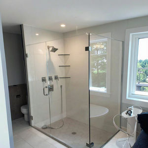 Verre trempé sans cadre clair <span class=keywords><strong>de</strong></span> 8mm et 10mm <span class=keywords><strong>de</strong></span> prix usine pour le <span class=keywords><strong>style</strong></span> droit d'aspect <span class=keywords><strong>de</strong></span> <span class=keywords><strong>douche</strong></span> <span class=keywords><strong>de</strong></span> salle <span class=keywords><strong>de</strong></span> bains pour des appartements et des hôtels - Product Image 1