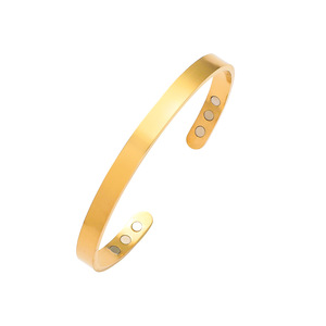 Juego de Anillos y Brazaletes Minimalistas de Acero Inoxidable con Acabado Pulido para Uso Diario, en Forma de <span class=keywords><strong>C</strong></span>, para Mujeres y Hombres - Product Image 5