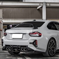 2023 + vente chaude fibre de carbone voiture pare-chocs arrière diffuseur lèvre pour BMW M2 G87 lèvre arrière sangle lumière arrière diffuseur