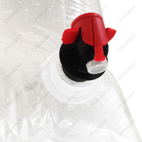 Sacs d'emballage liquide attachés par valve dans des boîtes pour la vodka eau minérale pochette de boisson à la tequila sacs en plastique avec boîte de sac d'eau de jus