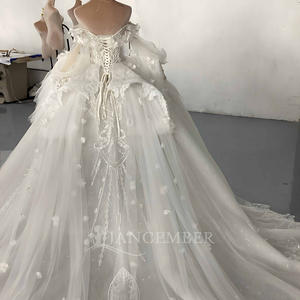 <span class=keywords><strong>Chic</strong></span> Off Épaule Appliqued Fleur <span class=keywords><strong>Robe</strong></span> <span class=keywords><strong>De</strong></span> Bal Robes <span class=keywords><strong>De</strong></span> <span class=keywords><strong>Mariée</strong></span> Lsmx164 - Product Image 3