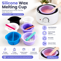 Bol en silicone pour faire fondre la cire, qualité alimentaire, antiadhésif, réutilisable pour chauffe-cire et fabrication de bougies DIY