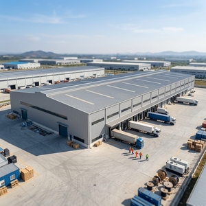 Entrepôt logistique préfabriqué en acier à assemblage rapide <span class=keywords><strong>Jordan</strong></span> 100x100m, atelier environnemental pour station d'épuration des eaux usées - Product Image 1