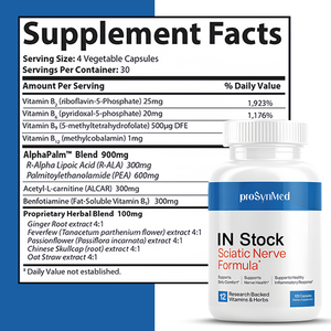 OEM Capsules ter ondersteuning van de gezondheid van de ischiasnerv - 4-in-1 vitamine B alfa-liponzuur voor verlichting van zenuwpijn, 120 capsules - Product Image 3