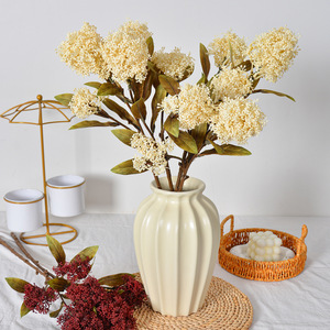 Plante artificielle Laixing à branche unique en tissu de soie douce, décoration moderne pour la maison, pour le salon, décoration automne-hiver - Product Image 3