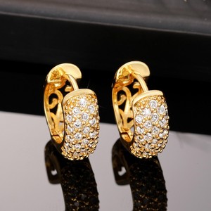Orecchini a Cerchio con Motivo a Vite Intrecciata per Donne, Eleganti Gioielli Floreali alla Moda - Product Image 6