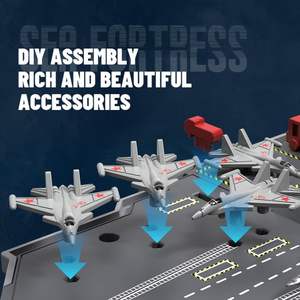 Bateaux télécommandés pour enfants de 8 à 12 ans, navire de guerre de 16 pouces, porte-avions, 2 batteries rechargeables, vitesse maximale de 15 mph, navire électrique en résine - Product Image 5