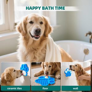 Accessoires pour animaux de compagnie : Gamelle pour chien avec compartiment séparé pour la nourriture, tapis à lécher en silicone de qualité alimentaire, distributeur de nourriture pour chien - Product Image 5