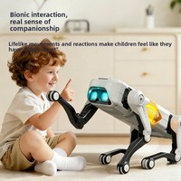 Robot Anjing Pintar AI Siap Pakai dengan Kontrol Suara, Aplikasi Bionik, Plastik, Elektrik, Mainan Anak