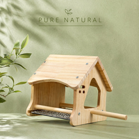 Nid de reproduction pour oiseaux en gros, nichoir détachable en pin pour perroquets, petite boîte de reproduction suspendue facile à nettoyer