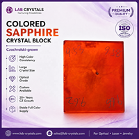 Bloc de cristal de saphir de laboratoire, Corindon synthétique CZ Czochralski pour fabricant de verres de montre en saphir