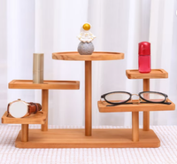 Support à plantes en bois à 5 niveaux, mini-support pour pot de fleurs, petit présentoir pour plantes, pour table, rebord de fenêtre, chambre, bureau