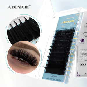 Extensiones de Pestañas Individuales Abonnie D Curl 8-25mm, Naturales y Suaves para Uso Profesional - Product Image 1