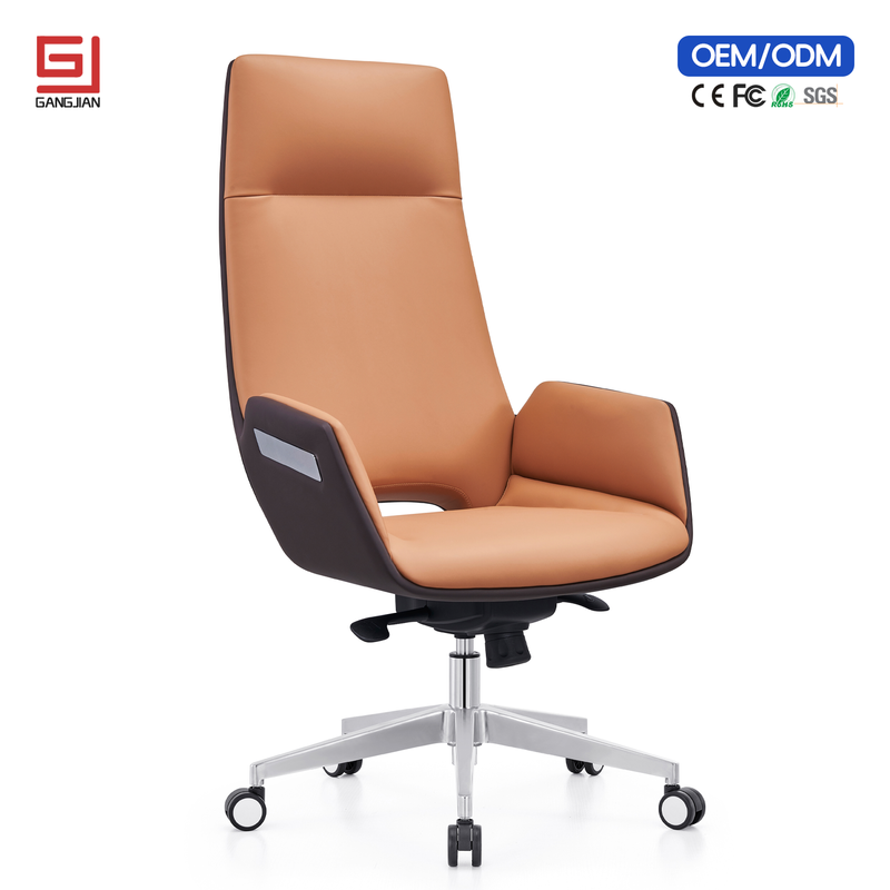 Modern High Back Office Chair Leather