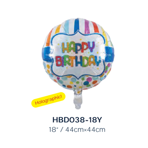 ลูกโป่งฟอยล์โลหะสุขสันต์วันเกิด18 "หลากหลายสไตล์-ขายส่งจำนวนมากสำหรับตกแต่งงานเลี้ยงวันเกิดอุปกรณ์จัดงาน - Product Image 3