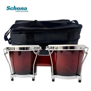 Tambores <span class=keywords><strong>Bongo</strong></span> de Madera de Tilo de 7+8 Pulgadas con Rayas de Colores, Directo de Fábrica, Tambores de Percusión Manual de Madera de Tilo con Bolsa, Instrumentos de Percusión - Product Image 2