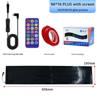 Écran souple flexible transfrontalier à succès, affichage publicitaire intelligent LED adhésif, application Bluetooth, pliable, en BOPP, pour cadeaux et shopping