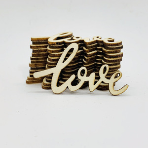 Wooden Heart Shape Lettering <b>Wedding</b> Decorations Openwork Carving European Style Home Decor Valentine's Day <b>Props</b> - Product Image 2