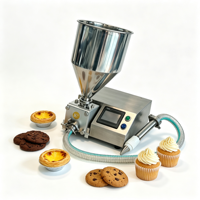 Machine de remplissage commerciale en acier inoxydable à écran tactile avec pistolet manuel et tuyau pour tartes aux œufs, biscuits, cupcakes, crème et confiture