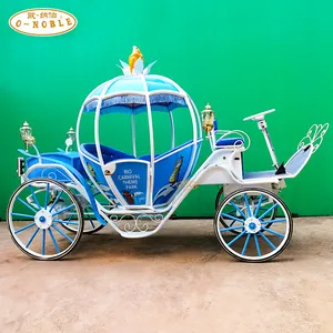 Romantic Style Cinderella Horse Carriage White Victoria Horse Pony Cart For Wedding/Luxury Fashion Electric Horse Carriage